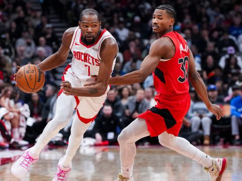 火箭139-121猛龙 杜兰特轰31+5收割比赛助队2连胜