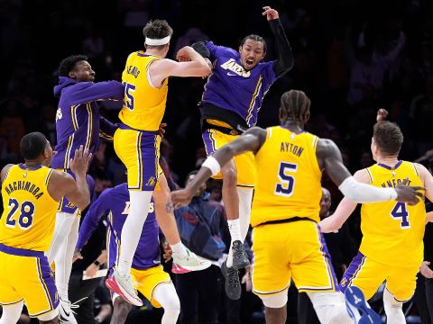 湖人116-115森林狼 里夫斯天神下凡压哨绝杀森林狼