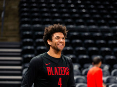 NBA常规赛开拓者vs爵士 赛布尔左手拇指受伤，不会回归本场比赛