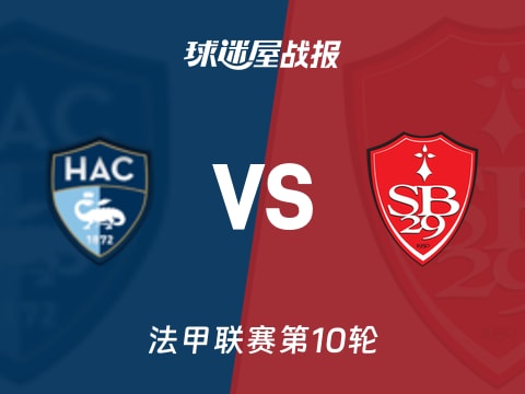 【法甲】勒阿弗尔vs布雷斯特比赛结果:勒阿弗尔(1-0)布雷斯特比分战报(2025年10月30日)