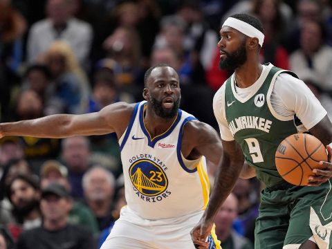 勇士vs雄鹿精华回放 字母哥缺阵库里27+6难阻罗林斯32+8