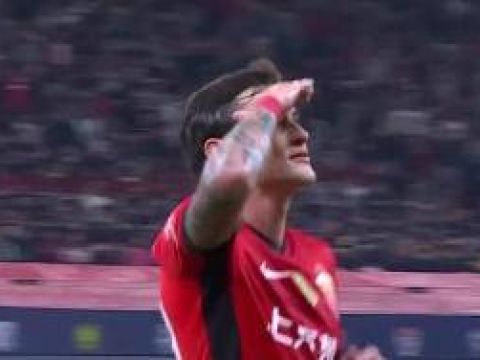 [进球视频]直挂死角！维塔尔精彩任意球破门，海港3-0领先浙江