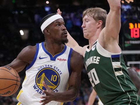 勇士110-120雄鹿 字母哥缺阵库里27+6难阻罗林斯32+8