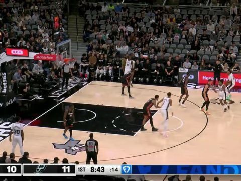 NBA常规赛:热火vs马刺第1节中文解说回放