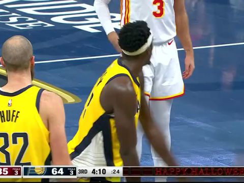 老鹰vs步行者第3节中文解说回放