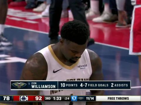 NBA杯小组赛西部B组:鹈鹕vs快船第3节英文原声回放