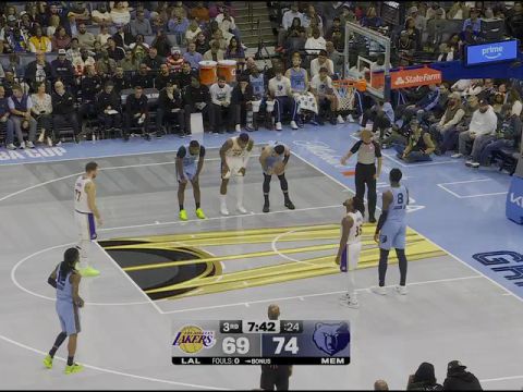 湖人vs灰熊第3节英文原声回放