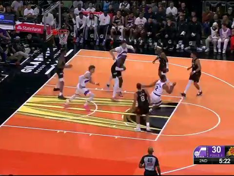 NBA杯小组赛西部A组:爵士vs太阳第2节英文原声回放