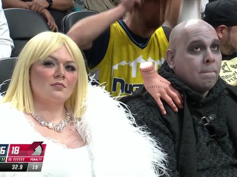 NBA杯小组赛:掘金vs开拓者第1节英文原声回放