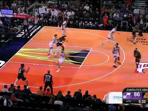 NBA杯小组赛西部A组:爵士vs太阳第4节英文原声回放