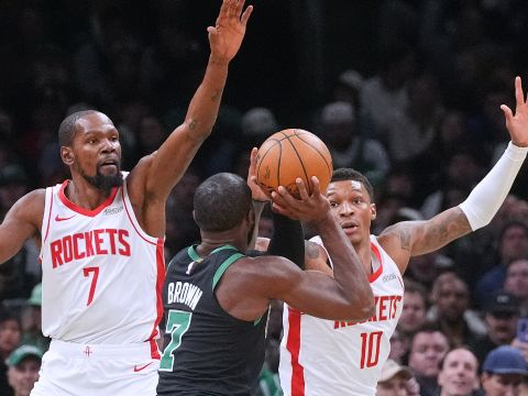 火箭vs凯尔特人精华回放 杜兰特半场高效20分率队客场轻取凯尔特人