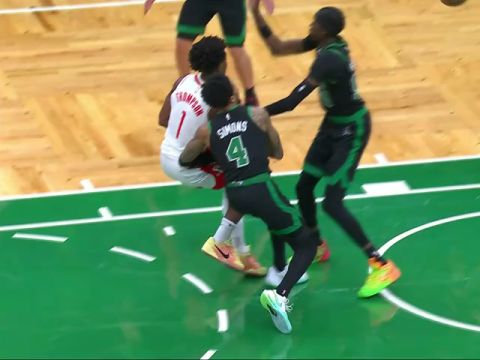 NBA常规赛：火箭vs凯尔特人第3节英文原声回放