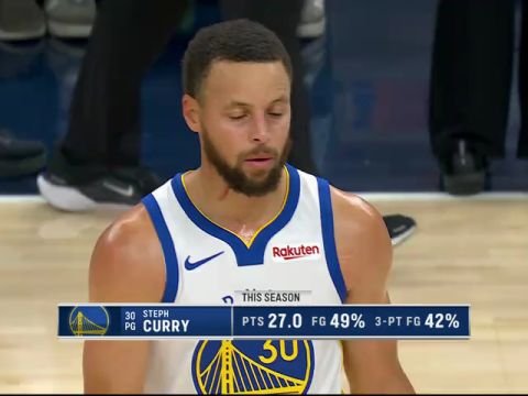 NBA常规赛：勇士vs步行者第1节英文原声回放