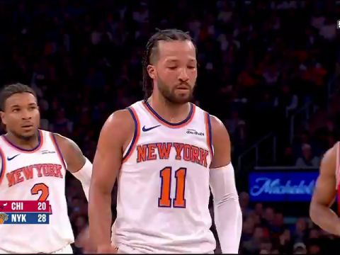 NBA常规赛：公牛vs尼克斯第1节英文原声回放