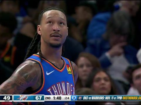 NBA常规赛：鹈鹕vs雷霆第2节英文原声回放