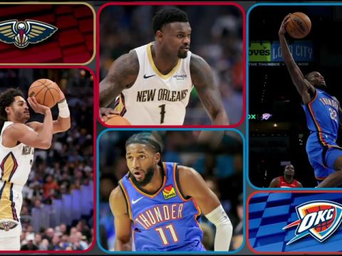 NBA常规赛：鹈鹕vs雷霆第1节英文原声回放