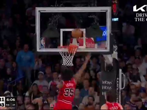 NBA常规赛：公牛vs尼克斯第4节英文原声回放