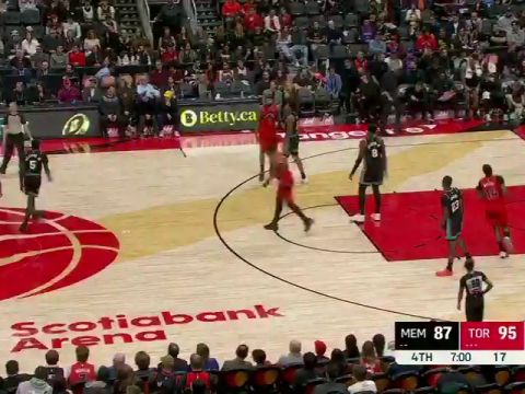 NBA常规赛：灰熊vs猛龙第4节中文解说回放