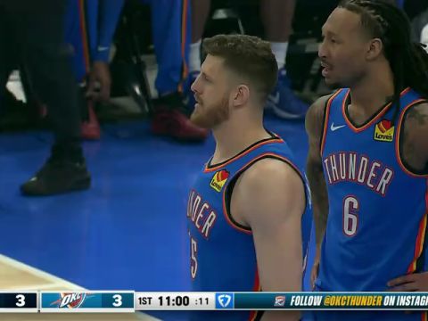 NBA常规赛：鹈鹕vs雷霆第1节中文解说回放