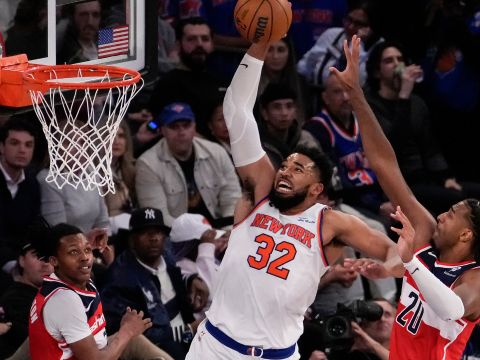 奇才102-119尼克斯 唐斯33+13尼克斯七人上双大胜奇才