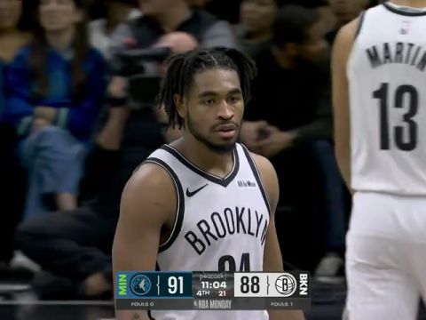 森林狼vs篮网第4节英文原声回放