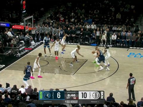 迪文琴佐vs篮网集锦 25+9+5准三双状态火热