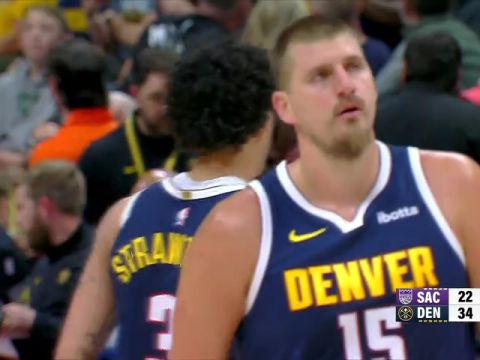 国王vs掘金英文原声全场回放