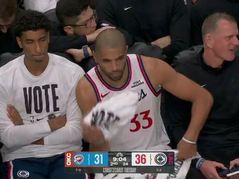 NBA常规赛：雷霆vs快船第2节中文解说回放