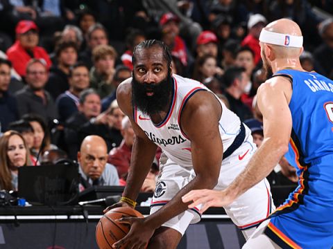 雷霆vs快船精华回放 亚历山大三节打卡30+12哈登单核带队后劲不足