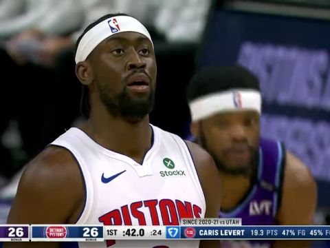 NBA常规赛：爵士vs活塞第1节英文原声回放