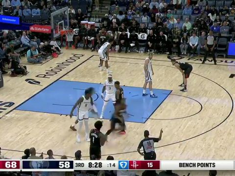 NBA常规赛：火箭vs灰熊第3节英文原声回放