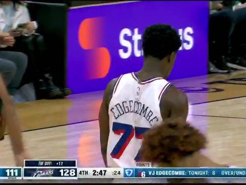 NBA常规赛：76人vs骑士第4节中文解说回放