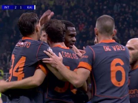 [进球视频]国米再次领先！奥古斯托远射贴地斩破门