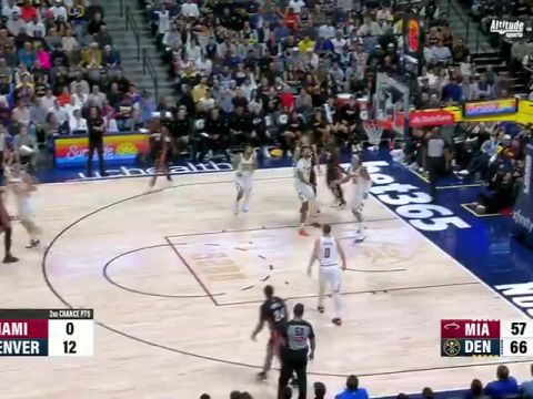 NBA常规赛：热火vs掘金第2节英文原声回放