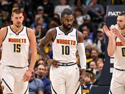 热火112-122掘金精华回放 约基奇超级三双率领掘金浇灭热火