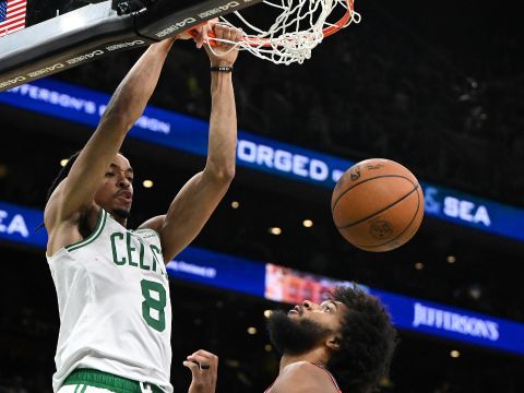 米诺特vs奇才集锦 炸裂身体天赋砍下21分贡献精彩暴扣