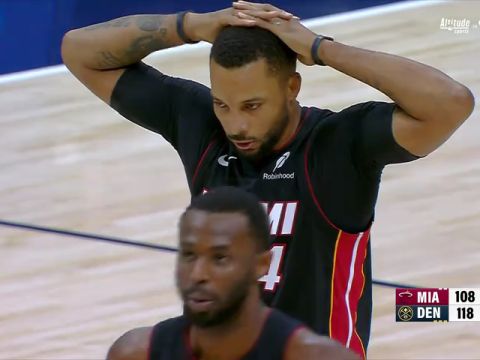 NBA常规赛：热火vs掘金第4节中文解说回放