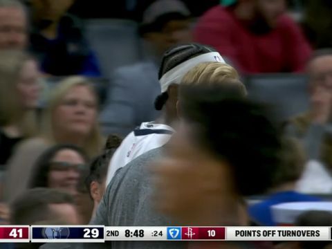 NBA常规赛：火箭vs灰熊第2节中文解说回放