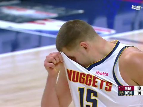 NBA常规赛：热火vs掘金第1节英文原声回放