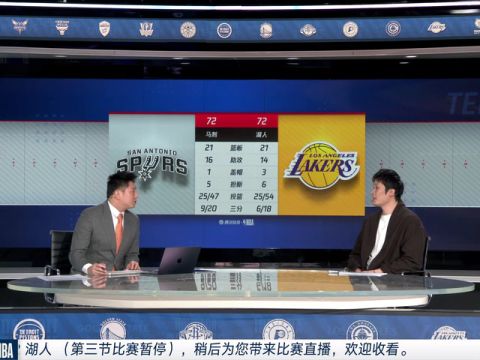 NBA常规赛：马刺vs湖人第3节中文解说回放