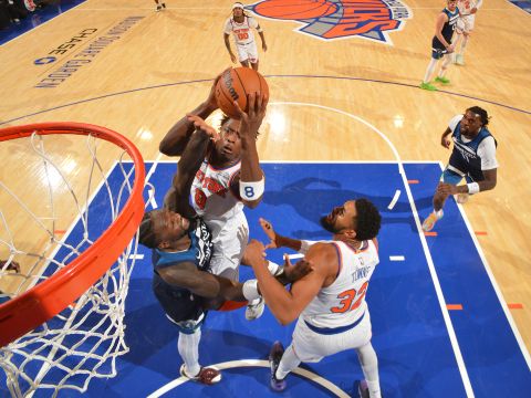 森林狼vs尼克斯精华回放 尼克斯全民皆兵6人得分上双轻松战胜森林狼