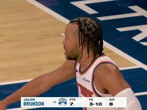 NBA常规赛：森林狼vs尼克斯第3节中文解说回放