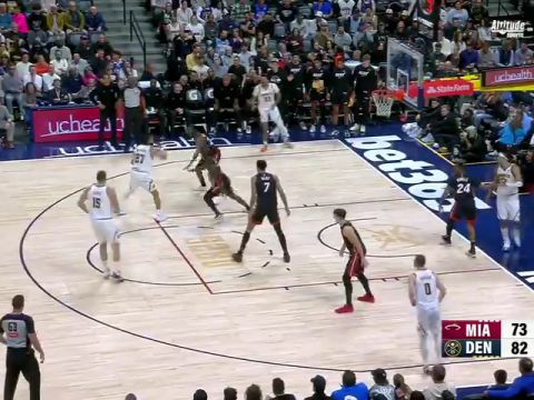 NBA常规赛：热火vs掘金英文原声全场回放