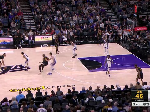 勇士vs国王第2节英文原声回放