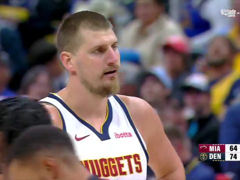 NBA常规赛：热火vs掘金第3节英文原声回放