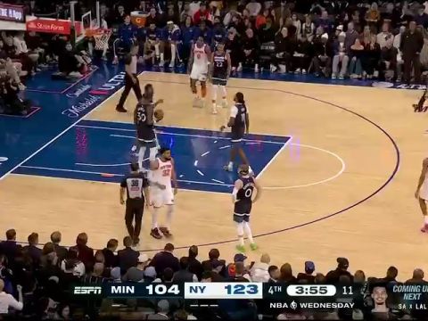 NBA常规赛：森林狼vs尼克斯英文原声全场回放