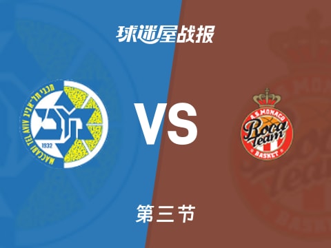 欧篮联常规赛：第三节完，特拉维夫马卡比以76-71领先摩纳哥，索金15+1+1