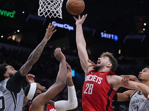 火箭vs马刺精华回放 申京杜兰特联手不敌文班亚马