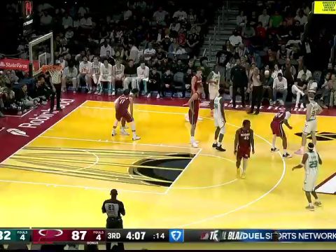 黄蜂vs热火第3节英文原声回放