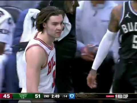 NBA杯小组赛东部C组：公牛vs雄鹿第2节中文解说回放